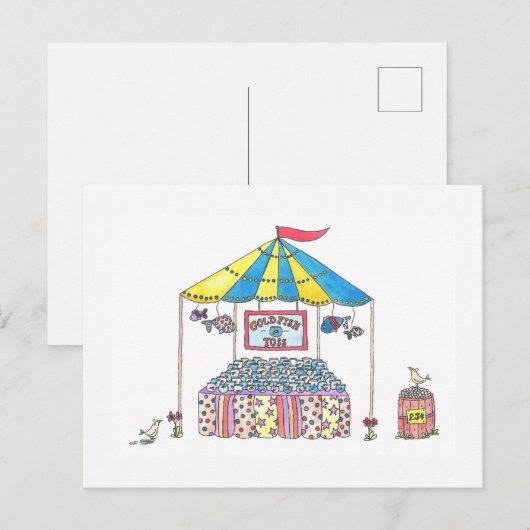 Goudvis Werpen Briefkaart (Voorkant / Achterkant)