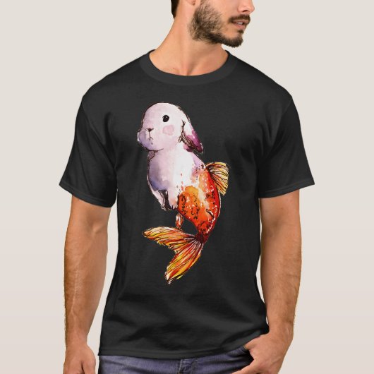 Goudvis Zeemeermin Konijn T-shirt (Voorkant)