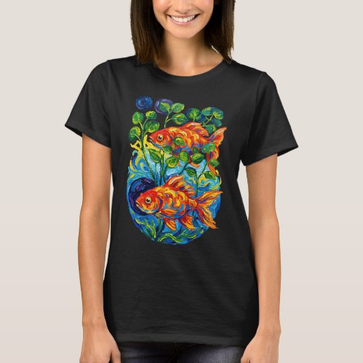 Goudvis Zwemmen T-shirt (Voorkant)