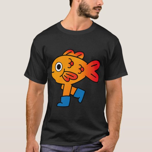 Goudvislaarzen kunst t-shirt (Voorkant)
