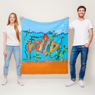 Goudvismozaïek Fleece Deken