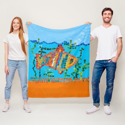 Goudvismozaïek Fleece Deken (In situ)