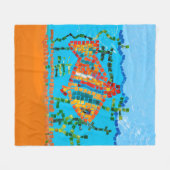 Goudvismozaïek Fleece Deken (Voorkant (Horizontaal))