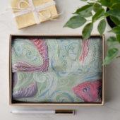 goudvisschilderij tissuepapier (Geschenk)