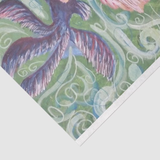 goudvisschilderij tissuepapier (Detail)