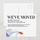 Goudvissen die van glas springen, verhuisden naar aankondigingskaart (Voorkant / Achterkant)