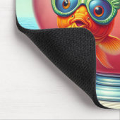 Goudvissen in Partij Punch Bowl Muismat (Hoek)