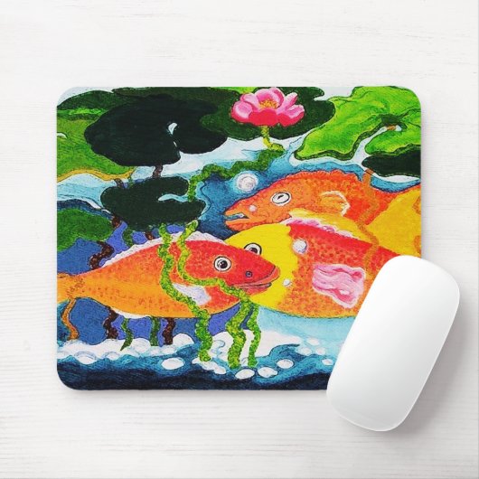 goudvisvijver muismat (Met muis)