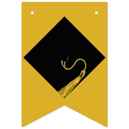 Goudvlaggen en vlaggen van zwarte afgestudeerden vlaggetjes (Tweede vlag)