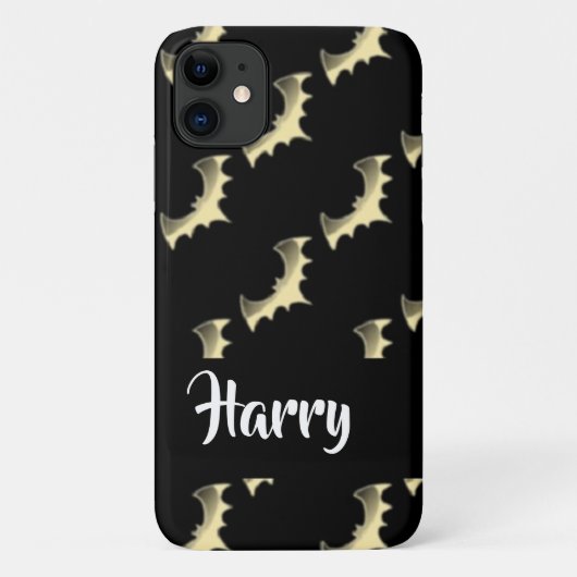 Goudvlekken op zwart Case-Mate iPhone case (Achterkant)