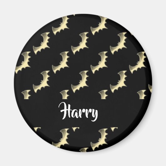 Goudvlekken op zwart magneet (Voorkant)