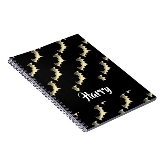 Goudvlekken op zwart notitieboek (Rechterzijde)