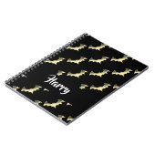 Goudvlekken op zwart notitieboek (Linkerzijde)