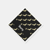 Goudvlekken op zwart servet (Hoek)