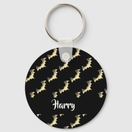 Goudvlekken op zwart sleutelhanger