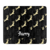 Goudvlekken op zwart snijplank (Voorkant)