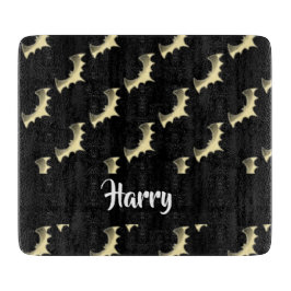 Goudvlekken op zwart snijplank