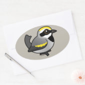 Goudvleugelige Warbler Ovale Sticker (Envelop)