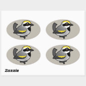Goudvleugelige Warbler Ovale Sticker (Vel)