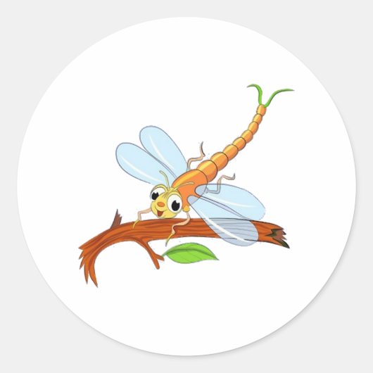 goudvlieg ronde sticker (Voorkant)