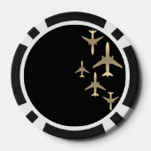 Goudvliegtuigen Poker Chips (Achterkant)