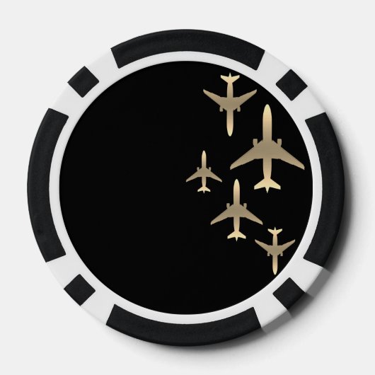 Goudvliegtuigen Poker Chips (Achterkant)
