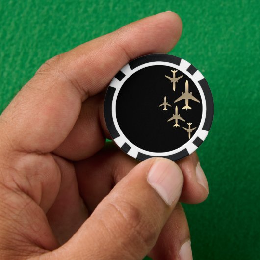 Goudvliegtuigen Poker Chips (Hand)