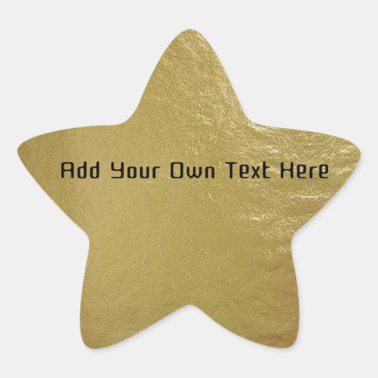 goudvlies ster sticker (Voorkant)