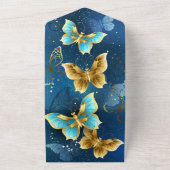 Goudvlinder All In One Uitnodiging (Buitenkant)