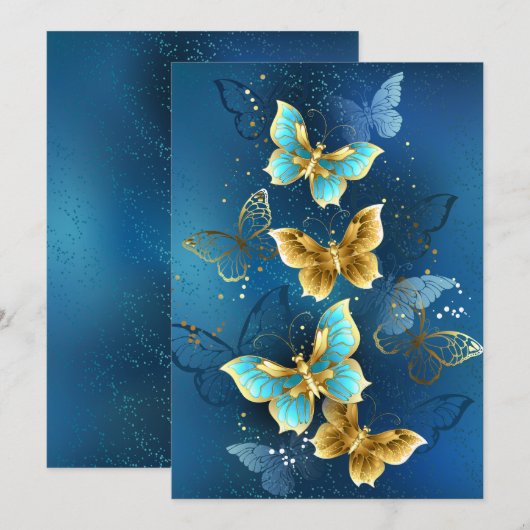 Goudvlinder Bedankkaart (Voorkant / Achterkant)