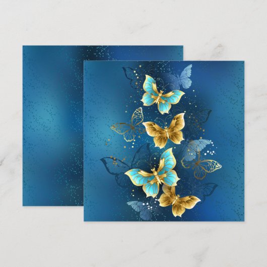 Goudvlinder Bedankkaart (Voorkant / Achterkant)