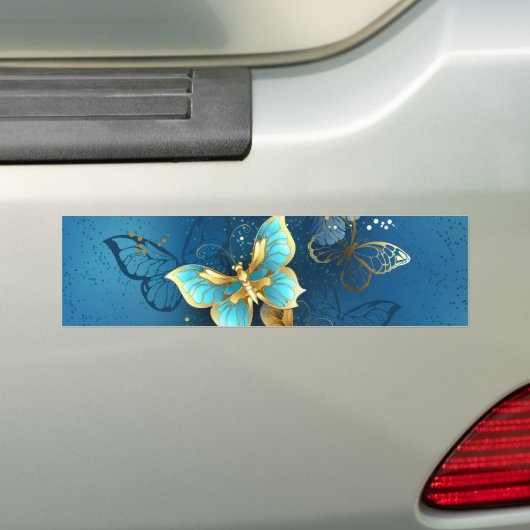 Goudvlinder Bumpersticker (Op auto)