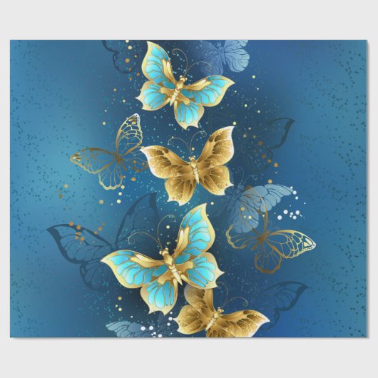 Goudvlinder Cadeaupapier (Vlak)