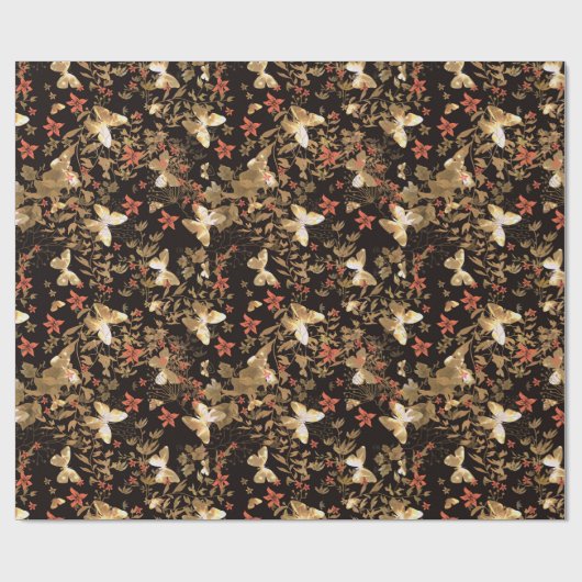 Goudvlinder Cadeaupapier (Vlak)