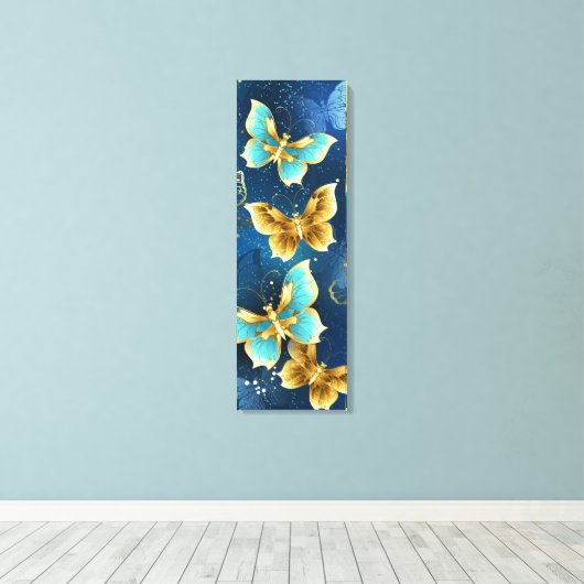 Goudvlinder Canvas Afdruk (Insitu (Houten vloer))