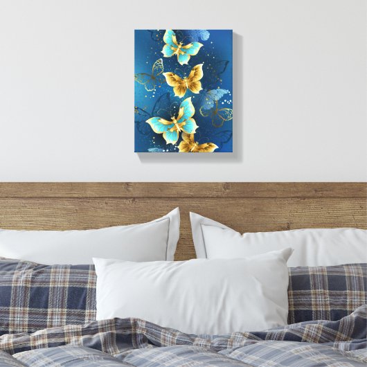 Goudvlinder Canvas Afdruk (Insitu (Slaapkamer))