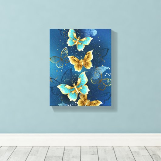 Goudvlinder Canvas Afdruk (Insitu (Houten vloer))