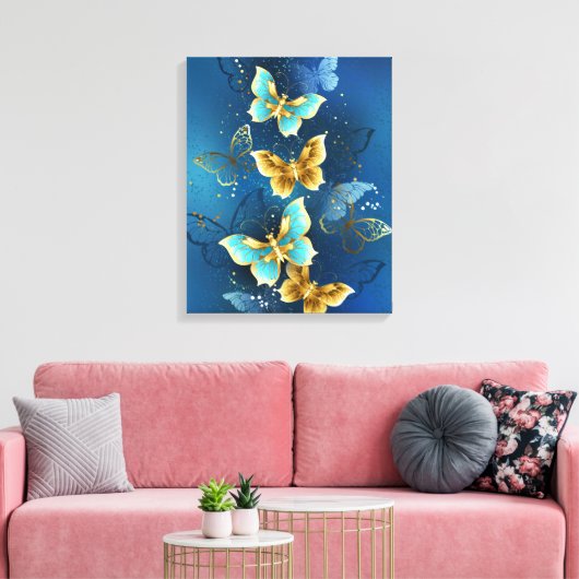 Goudvlinder Canvas Afdruk (Insitu (Woonkamer))