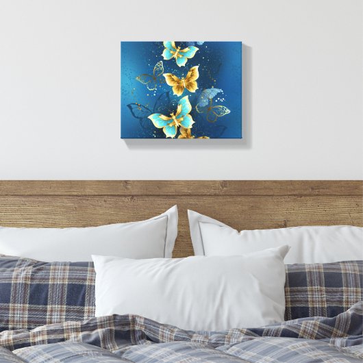 Goudvlinder Canvas Afdruk (Insitu (Slaapkamer))