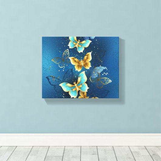 Goudvlinder Canvas Afdruk (Insitu (Houten vloer))