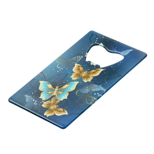 Goudvlinder Creditkaart Flessenopener (Achterkant Gekanteld)