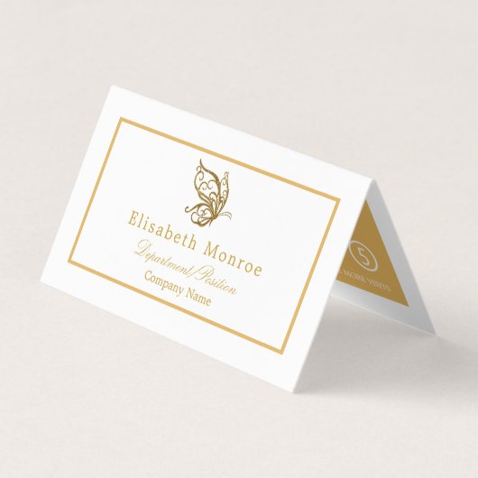  goudvlinder dubbele leugenachtige vlinder visitekaartje (Voorkant)