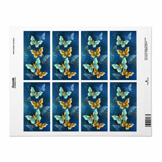 Goudvlinder Etiket (Full Sheet)