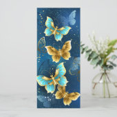 Goudvlinder Feestdagenkaart (Staand voorkant)