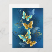 Goudvlinder Feestdagenkaart (Voorkant / Achterkant)