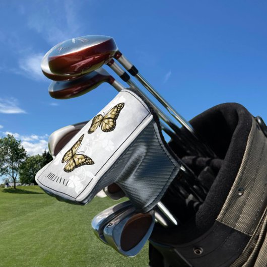 Goudvlinder Floral Golf Head Hoesje Golfheadcover