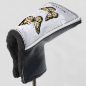 Goudvlinder Floral Golf Head Hoesje Golfheadcover (3/4 voorkant)