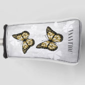 Goudvlinder Floral Golf Head Hoesje Golfheadcover (Voorkant)