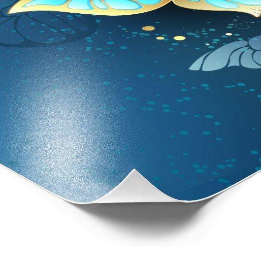 Goudvlinder Foto Afdruk (Hoek)