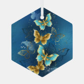 Goudvlinder Glas Ornament (Achterkant)